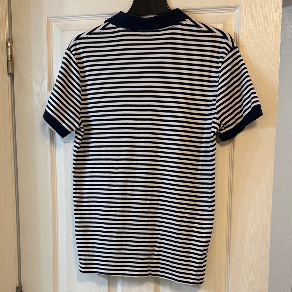 Men’s Polo by Ralph Lauren Navy and White Striped Polo Shirt - Picture 4 of 5